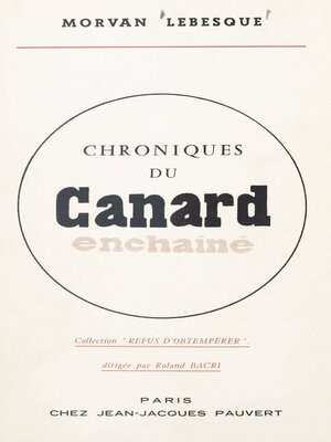 cover image of Chroniques du Canard Enchaîné